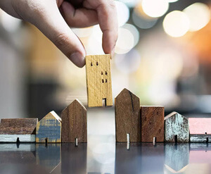 Wooden houses bridging the gap